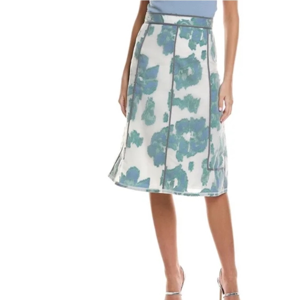 3.1 Phillip Lim womens Fil Coupe Abstract Daisy Silk-Blend Midi Skirt